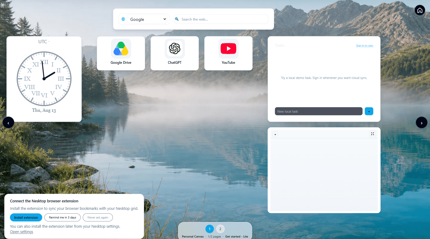 A real NESKTOP desktop layout composed with Quick Design, ready to share with someone else