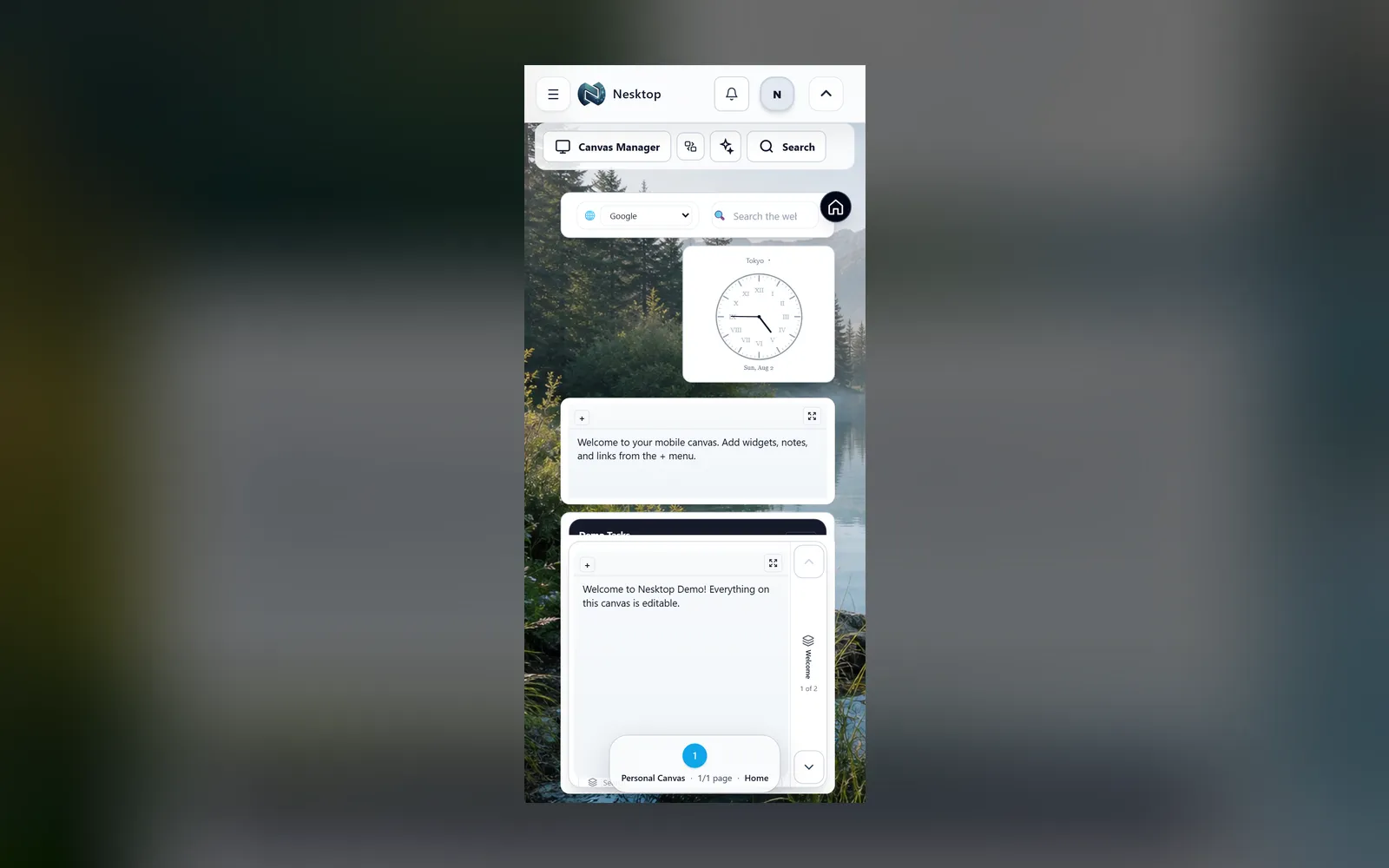 mobile canvas synced with desktop