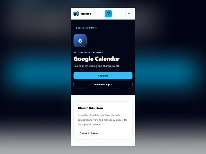 Real NESKTOP Connector Widgets catalogue