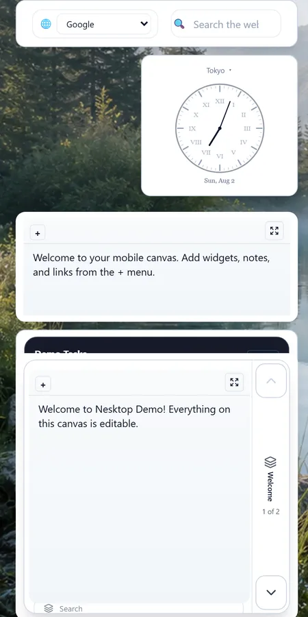 One workspace, shaped for every screen. — phone